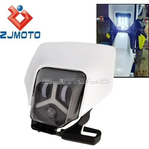 LED Headlight Assembly Dirt Bike HI/LO Beam Lamp For TE FE 250 350 450 501 150 250 300 250i 300i Daytime Running Light