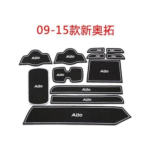 High quality Silica gel Gate slot pad,Teacup pad,Non-slip pad(12 pcs) For 2009-2015 Suzuki Alto Car styling