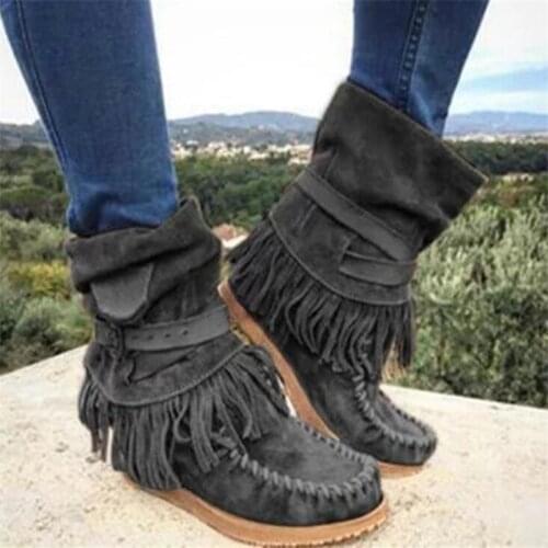 Women Tassel Winter Snow Boots Ladies Suede Ankle Boot Female Fashion Casual Shoes Comfort Footwear Plus Size