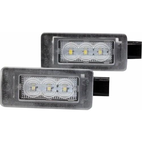 2Pcs/Set License Plate Light For Peugeot 207 308 2008 208 CC 07 MK2 15 12 16 LED Light For Car License Number Plate Light Lamp
