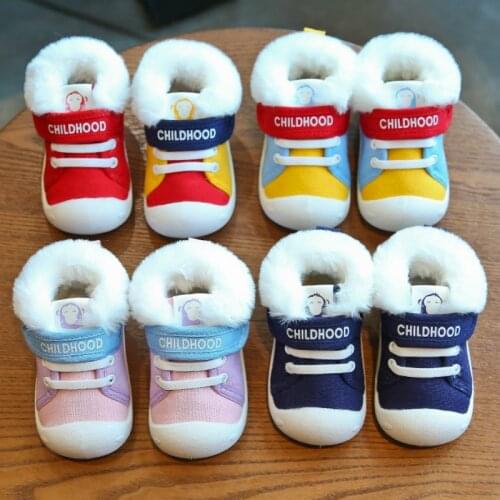 2020 Winter Girls Boys Snow Boots Toddler Infant Boots Warm Plush Outdoor Baby Boots Non-slip Comfort Kids Cotton Shoes