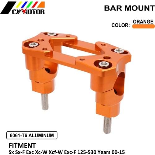 28mm CNC Billet HandleBar Fat Bar Risers Mount Clamp Adaptor For KTM SX SXF EXC XCW XCFW EXCF 125 250 300 350 400 450 530 00-15
