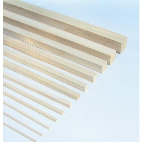 30pcs 2 to 30mm x33cm square wooden sticks Paulownia Pine rods/DIY toy accessories/Kids Hand Crafts Art/technology model parts