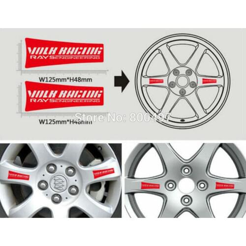 40 x Newest Funny Car Wheel Rim Decoration Sticker Series Car Accessories Decal for Volk Racing Rays Engineering
