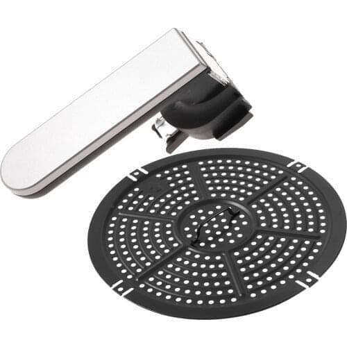 5.2L Air Fryer Tray Removable Handle Tools Non-Stick Hollow Metal Food Plate Reusable Kitchen Steamer Tray Kit Cooking Accessory