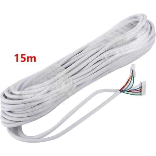 15M 2.54*6P 6 wire cable for video intercom Color Video Door Phone doorbell wired Intercom cable