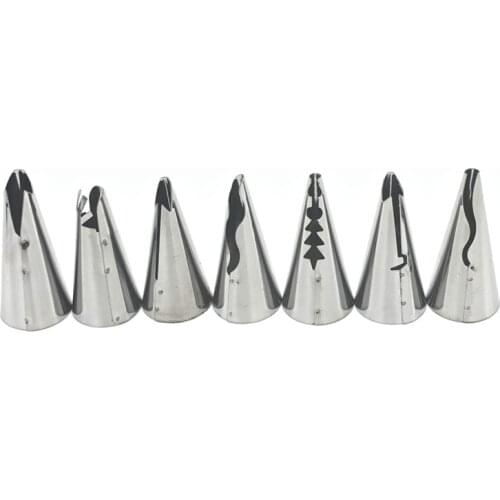 7pcs/set Wedding Russian Nozzles Pastry Puff Skirt Icing Piping Nozzles Pastry Decorating Tips Cake Cupcake Decorator Tool