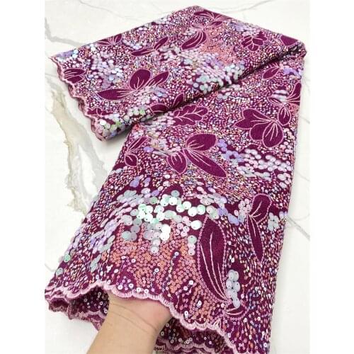 African Sequins Net Lace Fabric 2021 High Quality Velvet Lace French Sequence Tulle Lace Nigerian Lace Fabrics For Wedding 4340B