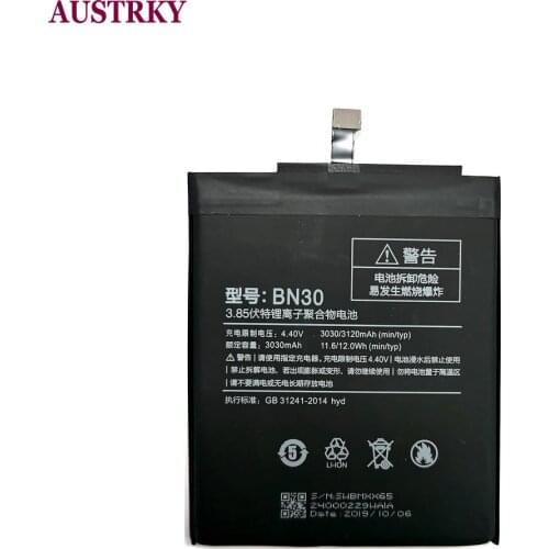 New BN30 Replacement Phone Batteries for Xiaomi Redmi 4A 3030mAh Battery+ Tracking Code