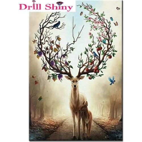 DIY 5d Diamond Painting cross stitch animal deer Crystal Diamonds Embroidery Birthday gift mosaic pattern hobby handicraft