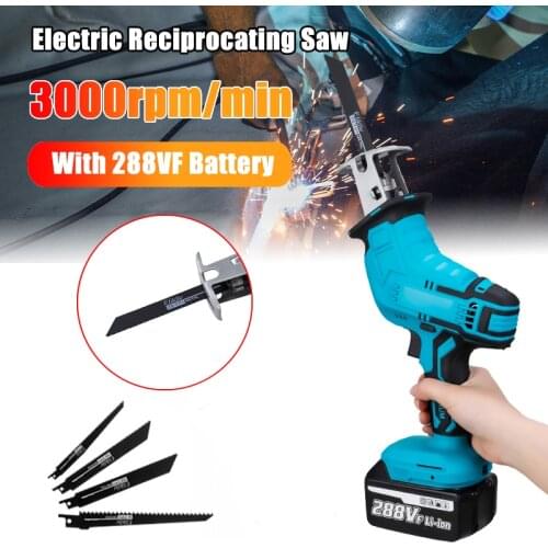 2021New Cordless Reciprocating Saw Portable Electric Saw Replacement Metal Wood Cutting Machine Tool for Makita 288VF Battery