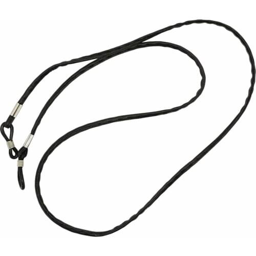 Black PU Leahter Eyeglass Chain Sunglasses Cord Neck Strap Holder for Women Men Children 67CM