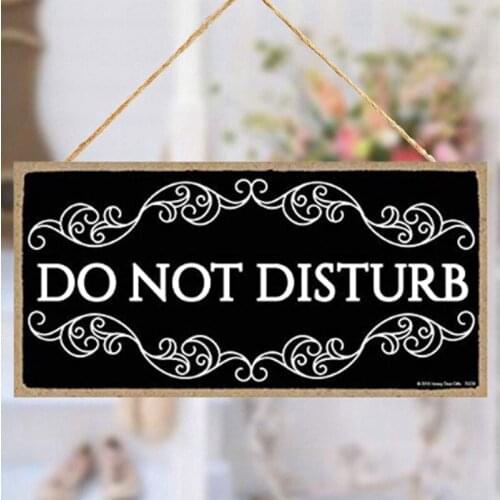 Black Door Hanger Do Not Disturb Home Office Accessory Sign Plaque For Home Office Study Door Decor
