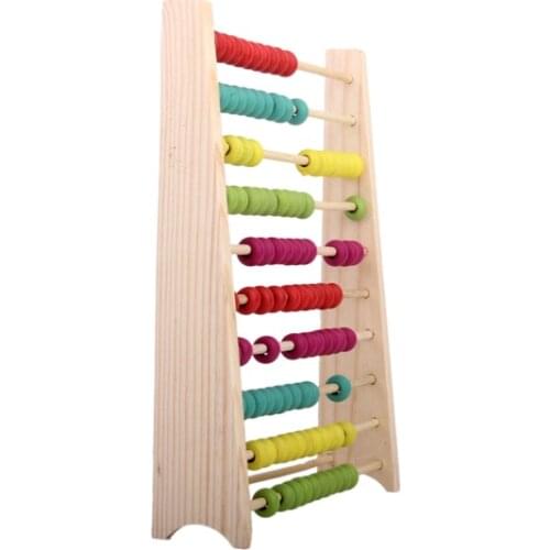Wooden Abacus 10 Rods Colorful 100 Beads Kids Baby Math Counting Games Educational Toy Preschool Learning
