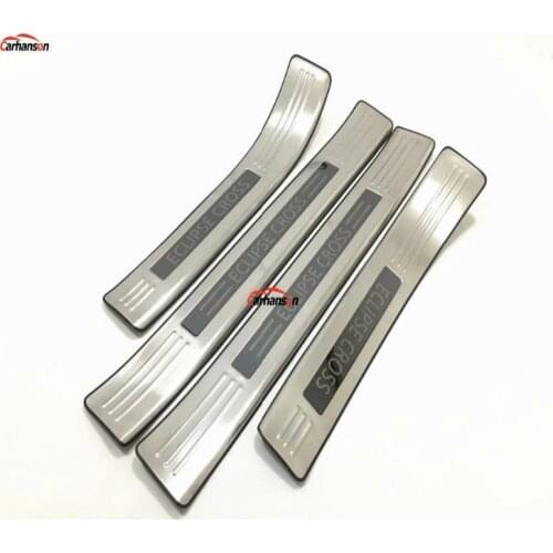 For Car Accessories Mitsubishi Eclipse Cross Stainless steel Door Sill Protection Cover Plate guards Trim Auto Sticker Styling
