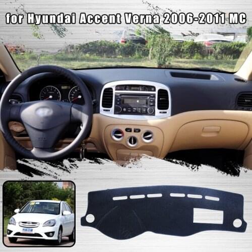For Hyundai Accent Verna 2006-2011 MC Dashmat Dashboard Cover Dash Cover Mat Protective Carpet Styling