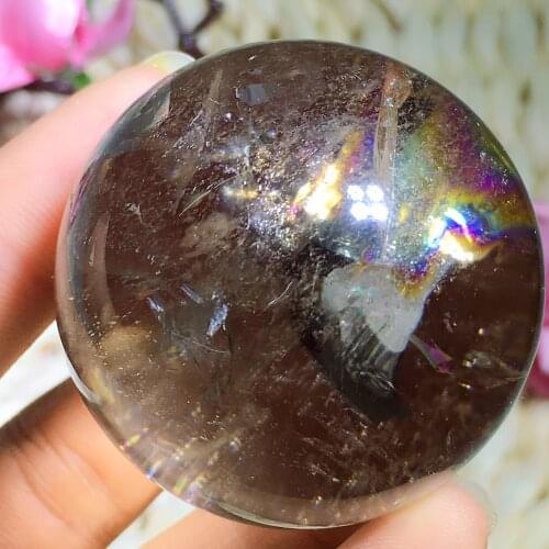 Smoky quartz sphere