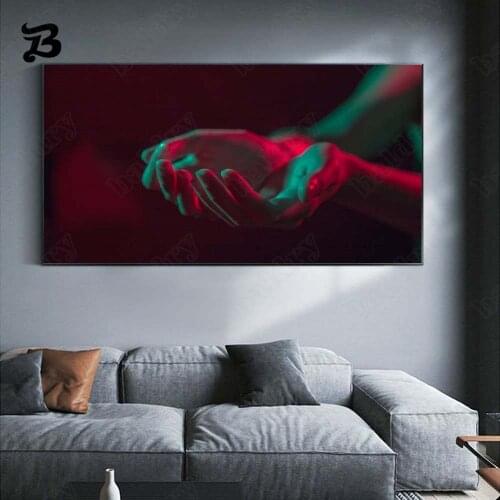 Canvas Painting Wall Art Abstract Figure Painting Human Body Hands Art Posters and Prints for Living Room Home Wall Decoration