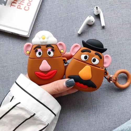 Cartoon Toy Story Potato Couple Airpods1/2 Generation Apple Wireless Earphone Silicone Case Anti-drop Earphone Shell