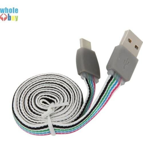 100pcs/lot USB Cable 1m Cotton Knitting Fast Charge Data Cable for IPhone XS Micro USB Charger Cable Type C Cable for Samsung S9