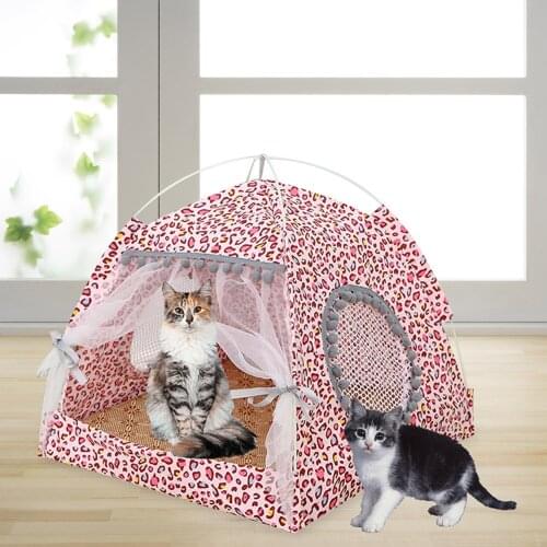 Dog Bed Cat Tent House Mat Puppy Kennel Cushion Pet Sleeping Pad Supply Very Soft Small Dog Mat Bag For Washable Beds For Cats