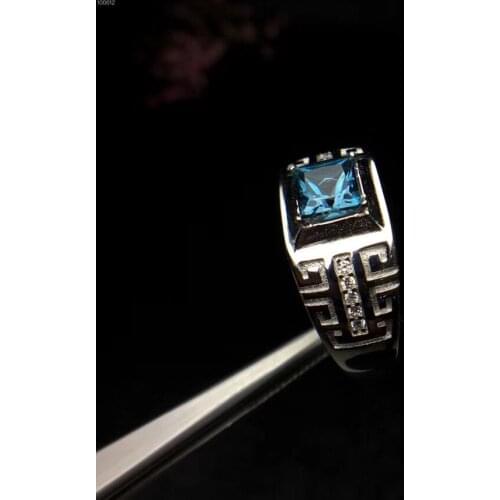 Man Ring Natural And Real Topaz Man Ring Wedding Engagement Topaz Ring Fine Jewelry Wholesale 925 sliver Ring