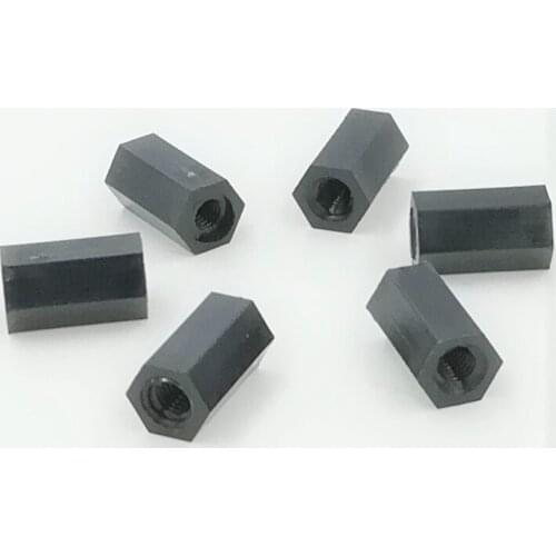 50 Pcs / Lot M2 M2.5 M3 M4 Hex Nylon Standoff Spacer Column Spacing Flat Head Double Passage Nylon Plastic Screws