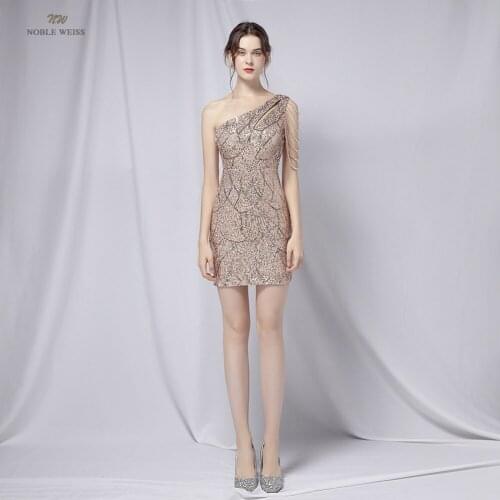 Noble Weiss Womens One Shoulder Evening Dresses