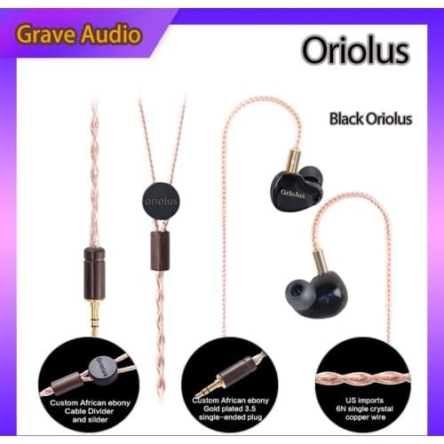 Oriolus Black Oriolus 1DD+3BA Earphone Demark Sonion BA Driver+10mm custom Dynamic Driver HiFi IEM Earphone