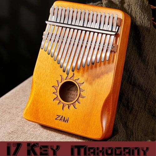 17 Keys Kalimba Thumb Piano High Quality Mahogany Finger Piano Bright Gradient Color Portable Musical Instrument