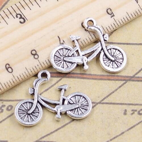 10pcs Charms Bicycle Bike 26x18mm Tibetan Silver Color Pendants Antique Jewelry Making DIY Handmade Craft Pendant