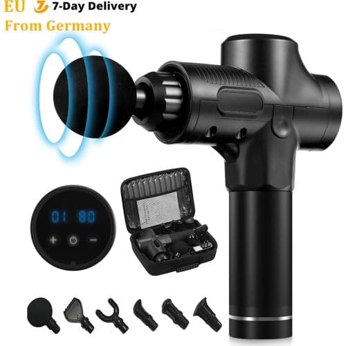 DIOZO Deep Muscle Massage Gun Relax Portable Fascia Gun Machine LCD Display Percussion Massage Body Massager 30-Speed Control