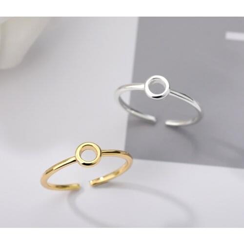 Simple Stainless Steel Rings For Women Geometric Joint Round Rings Fashion Accessories Jewelry Gift Wedding Party Bijoux Femme