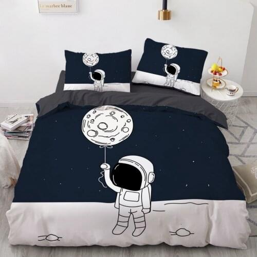 Luxury 3D Space Quilt Duvet Cover Set Comforter Bedding Set Double King Queen Double Single Cartoon Design Custom Bedclothes