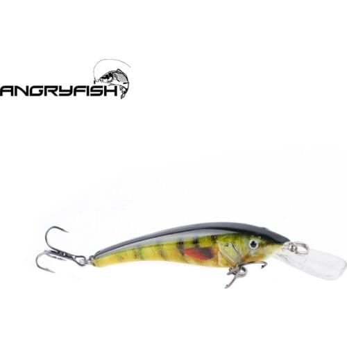 ANGRYFISH Hot Sale 95mm 5.5g Fishing Lures Realistic Fishing Artificial Bait 5 Colors