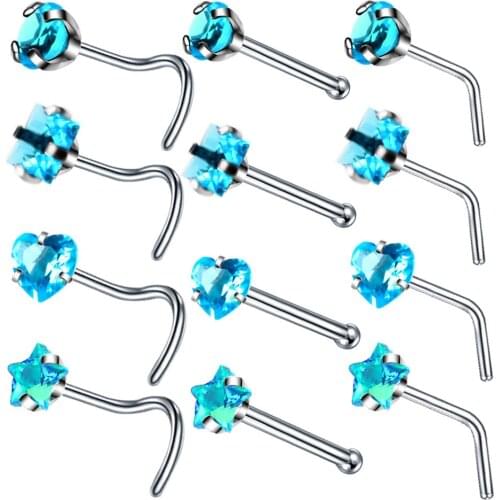 Balls Nose Piercing Helix Piercing Oreja Labret Lip Piercing Nose Ring Tragus Earrings Pircing Set