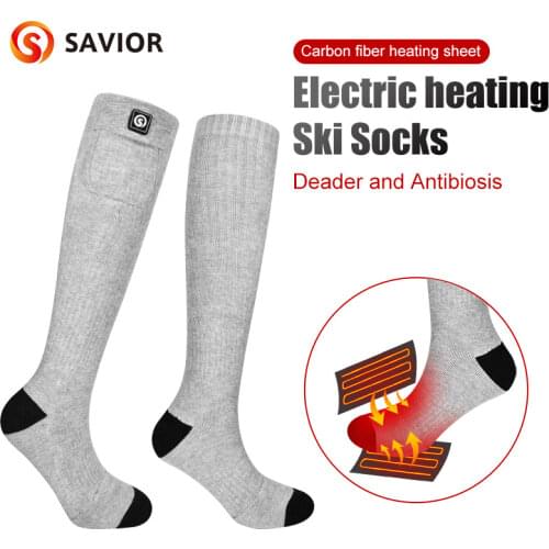 Winter Sports Skiing Rechargeable Electric Heated Socks 7.4V 2200mAh Battery Powered Thermal Socks for Camping Riding Hiking
