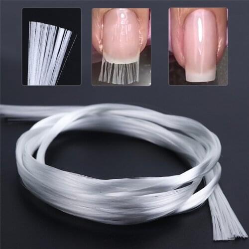 1m/1.5m/2m Nail Art Fiberglass for UV Gel DIY Nails White Acrylic Nail Extension Tips With Scraper DIY Nail Spa Tool