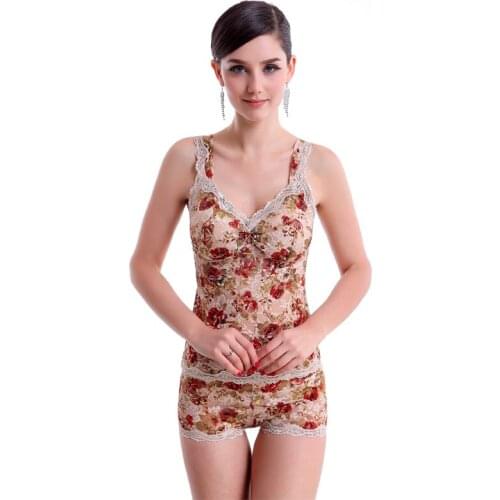 Sanderala Sexy Women Lace Vest Adjustable Bra Tops Vest Plus Size Slim Underwear Bottoming Shirt Push Up Brassiere Seamless Tank