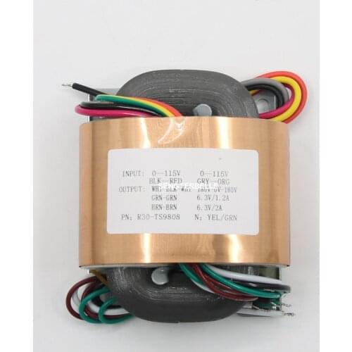 40W Audio R-Core Copper Transformer 180V-0-180V 0-6.3V 0-6.3V for Tube Preamp