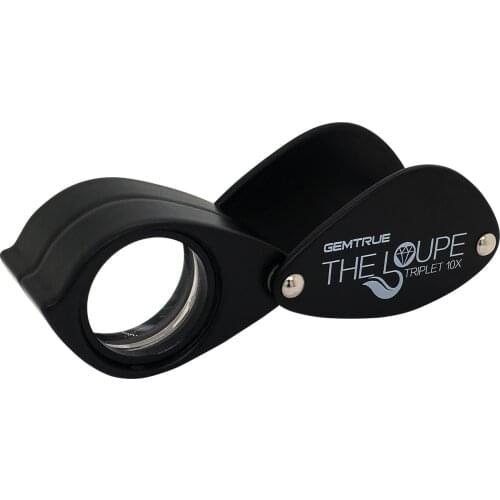 Triplet 10x Jewelers Loupe Folding Diamond Loupe Magnifier Color Corrected Optical Lens