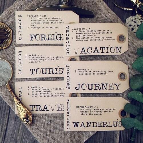 YPP CRAFT Vintage Text labels Tickets Cardstock Die Cuts for Scrapbooking Happy Planner/Card Making/Journaling Project