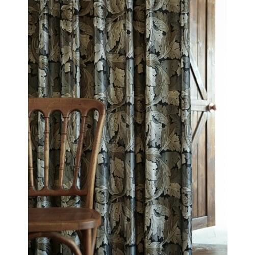 William Morris American English Curtain Retro High Precision Curtains for Living Dining Room Bedroom