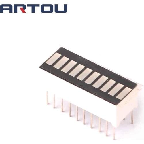 10PCS 10 Segment Red LED Bar-graph Display plane display tube