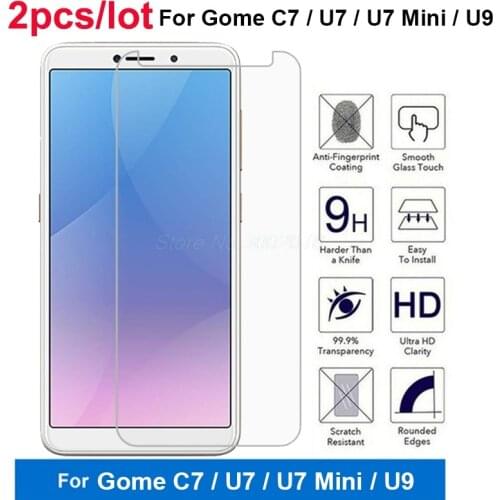 2PCS 2.5D 9H Explosion-Proof Tempered Glass For Gome U9 U7 Mini K1 C7 Protective Phone Film Screen Protector Cover