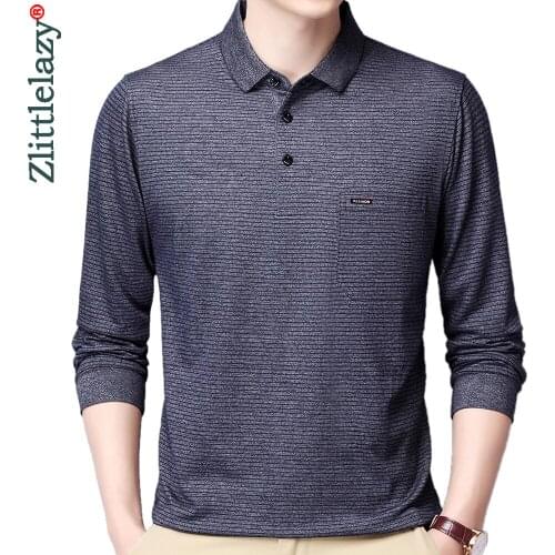 2021 fashion designer brand striped pocket polo shirts for men shirt long sleeve tops tee shirt summer luxury men clothing 4397