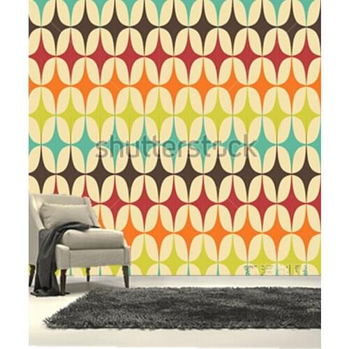 The custom 3D murals,abstract Retro Geometric pattern with triangles papel de parede,living room sofa TV wall bedroom wall paper