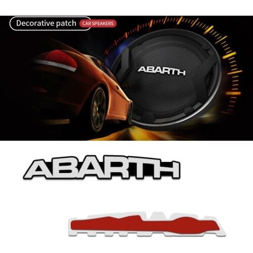 4pcs 3D aluminum speaker stereo speaker badge emblem Sticker for Fiat Punto Abarth 500 Stilo Ducato Palio Accessories