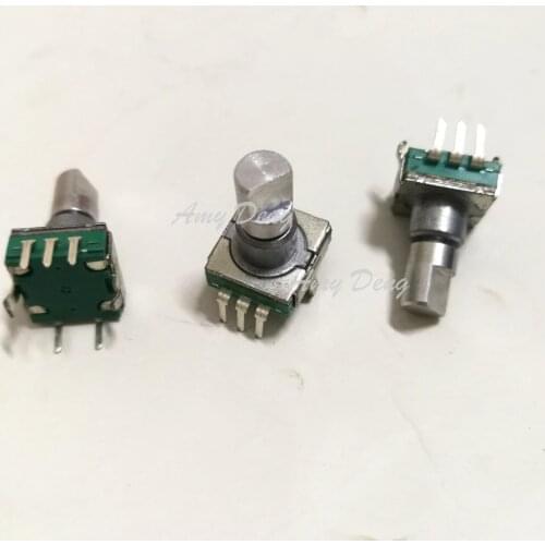 50pcs/lot EC11 encoder switch 30 posioning 15 pulse shaft length 14MM vehicle volume coding potentiometer