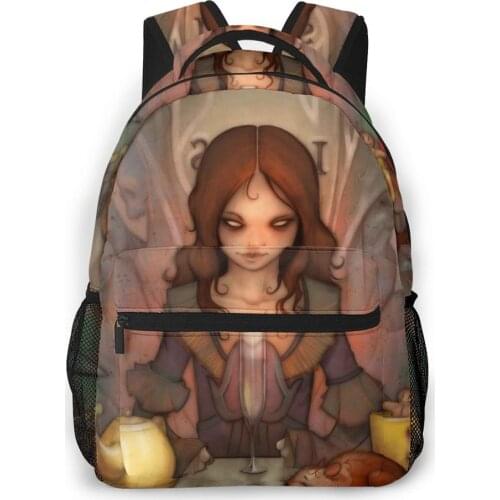 Alice In Wonderland Backpack for Girls Boys Travel RucksackBackpacks for Teenage school bag